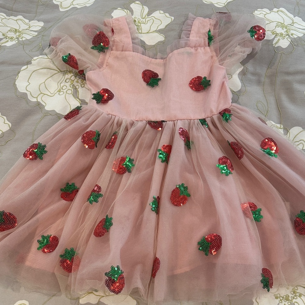 Lola + The Boys - Strawberry Sequin Dress- Size 4